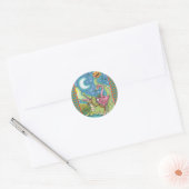 SCHLAFHOLZPINK FLAMINGO STICKERS RUNDE (Umschlag)