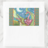 SCHLAFHOLZPINK FLAMINGO STICKERS SHEET REc (Tasche)