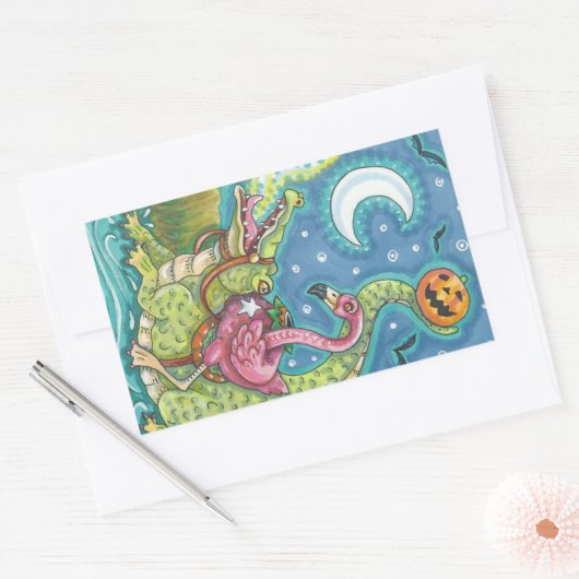 SCHLAFHOLZPINK FLAMINGO STICKERS SHEET REc (Umschlag)