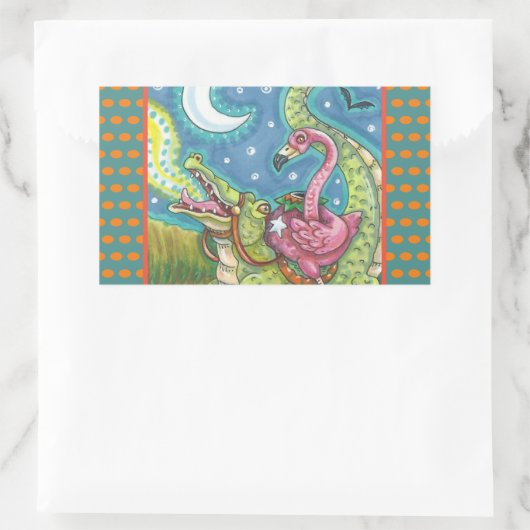 SCHLAFHOLZPINK FLAMINGO STICKERS SHEET REc (Tasche)