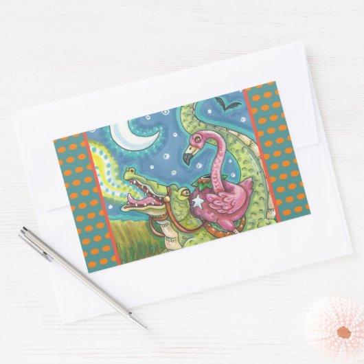 SCHLAFHOLZPINK FLAMINGO STICKERS SHEET REc (Umschlag)