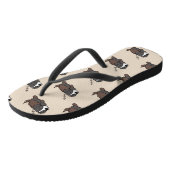 Schlafhund Australian Shepherd Animal Lover ZZZ Badesandalen (Schrägansicht)