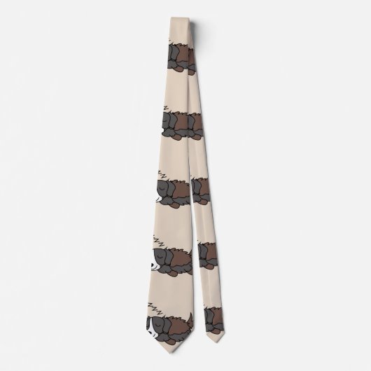 Schlafhund Australischer Hirte Tier Lover ZZZ Krawatte (Vorderseite)