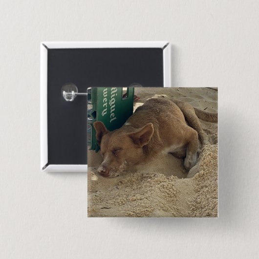 Schlafhund Button (Vorne & Hinten)