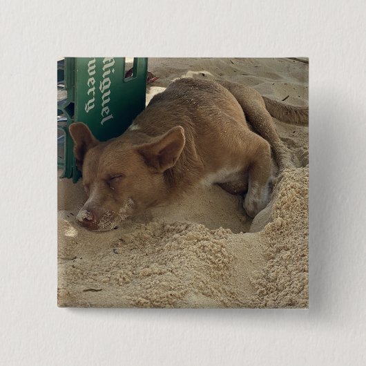 Schlafhund Button (Vorderseite)
