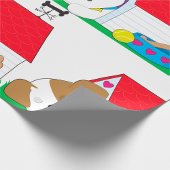 Schlafhund in einem Hundehaus Geschenkpapier