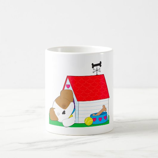 Schlafhund in einem Hundehaus Kaffeetasse