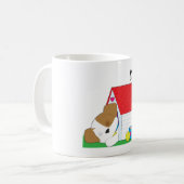 Schlafhund in einem Hundehaus Kaffeetasse (Vorderseite Links)
