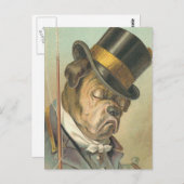 "Schlafhund" Vintag Postkarte (Vorne/Hinten)