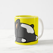 Schlafhund Zweifarbige Tasse (VorderseiteRechts)
