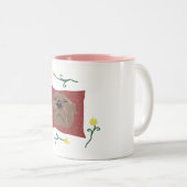 Schlafhund Zweifarbige Tasse (VorderseiteRechts)