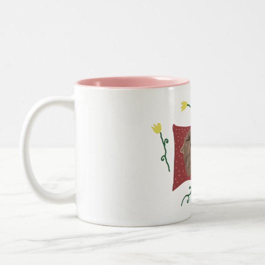 Schlafhund Zweifarbige Tasse (Links)