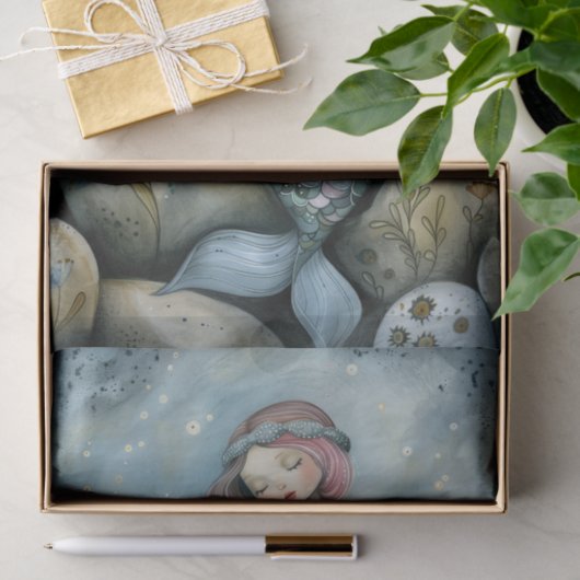 SCHLAFJAHRE MERMAID MIRL DECOUPAGE TISSUPAPIER SEIDENPAPIER (Geschenk)
