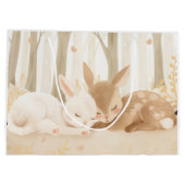 Schlafkaninchen und im Wald faehig Große Geschenktüte (Rückseite)