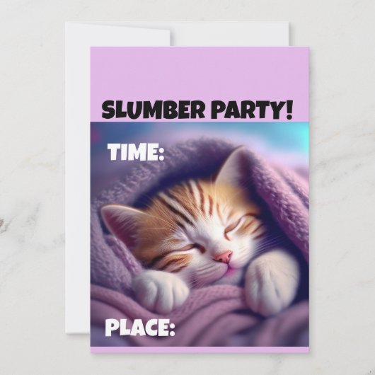 SCHLAFKATASTROPHEN-PARTY-NIEDLICH EINLADUNG (Vorderseite)