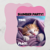 SCHLAFKATASTROPHEN-PARTY-NIEDLICH EINLADUNG (Vorne/Hinten)