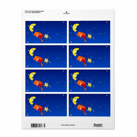 Schlafkätzchen, Etikett (Vorne)