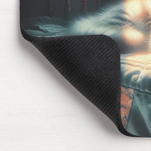 Schlafkätzchen im Sonnenlicht Mousepad (Ecke)
