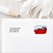 Schlafkätzchen in leuchtend rotem Korb Personalisi (Insitu)