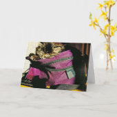 Schlafkätzchen in Purzelbäumen verpassen Sie nicht Karte (Gelbe Blume)