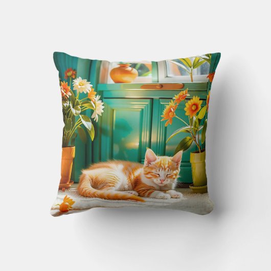 Schlafkätzchen Kissen (Rückseite)