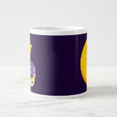 Schlafkatze auf Crescent Moon Star Ramadan Jumbo-Tasse (Vorderseite)