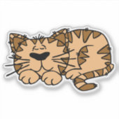 Schlafkatze Aufkleber (Vorderseite)