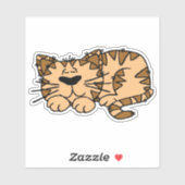 Schlafkatze Aufkleber (Blatt)