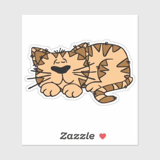 Schlafkatze Aufkleber (Blatt)