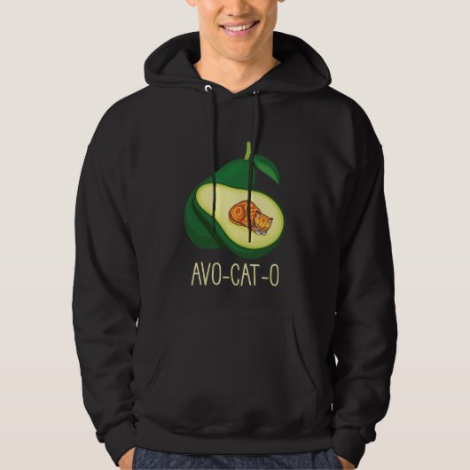 Schlafkatze Avocado Niedliches Gemüsepflanzchen Pu Hoodie (Vorderseite)