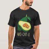 Schlafkatze Avocado Niedliches Gemüsepflanzchen Pu T-Shirt (Vorderseite)