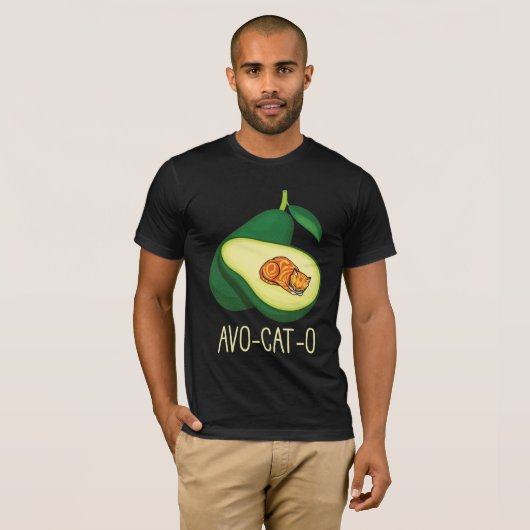 Schlafkatze Avocado Niedliches Gemüsepflanzchen Pu T-Shirt (Vorne ganz)