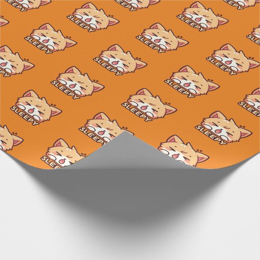Schlafkatze Geschenkpapier (Ecke)
