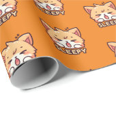 Schlafkatze Geschenkpapier (Rolleneckpunkt)