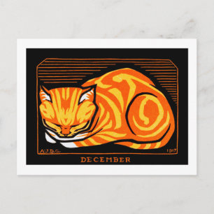 Schlafkatze, Julie de Graag Postkarte