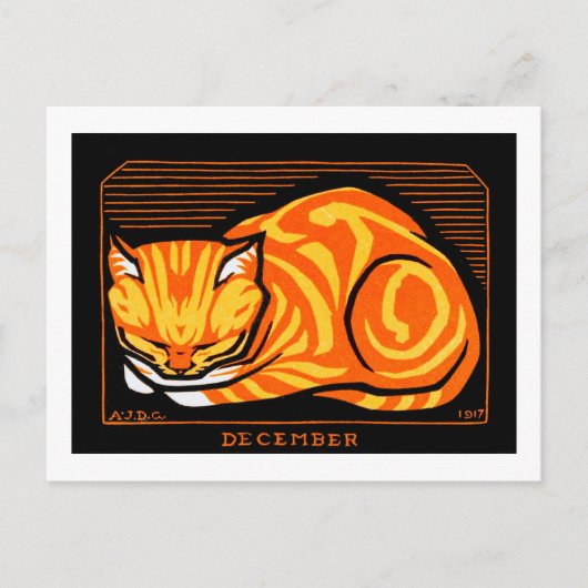 Schlafkatze, Julie de Graag Postkarte (Vorderseite)