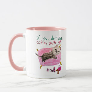 Schlafkatze-Kaffee-Humor-Tasse – Süße müde Kitty-T Tasse