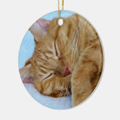 Schlafkatze Keramik Ornament (Links)