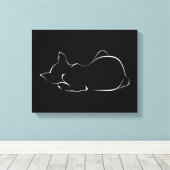 Schlafkatze Leinwanddruck (Insitu (Holzboden))