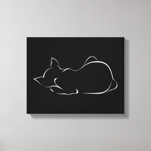 Schlafkatze Leinwanddruck (Vorderseite)