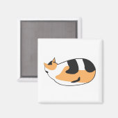 Schlafkatze Magnet (Vorderseite/Rückseite)