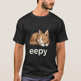 Schlafkatze Meme Lustige Alberne Schläfrige Katze T-Shirt