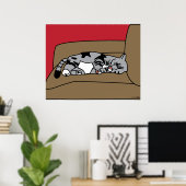 Schlafkatze Olivia Print Poster (Heimbüro)