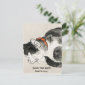 Schlafkatze Postkarte (Stehend Vorderseite)