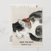 Schlafkatze Postkarte (Vorne/Hinten)