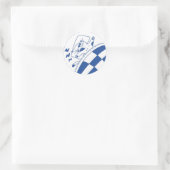 Schlafkatze Runder Aufkleber (Tasche)