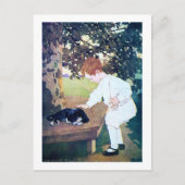 Schlafkatze und Kind, Jessie Willcox Smith Postkarte (Vorderseite)