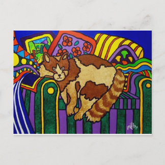 Schlafkatze von Piliero Postkarte