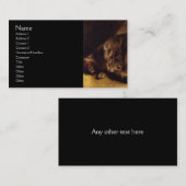 Schlafkatze von Renoir Visitenkarte (Vorne/Hinten)