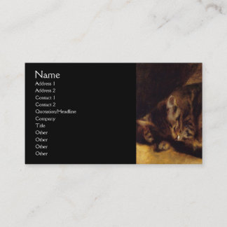 Schlafkatze von Renoir Visitenkarte